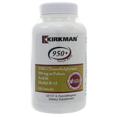 TMG 500mg w/Folinic Acid and Methyl B-12 120 capsules