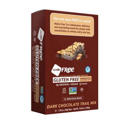 NuGo Free - Gluten Free Dark Choc. Trail Mix 12 bars