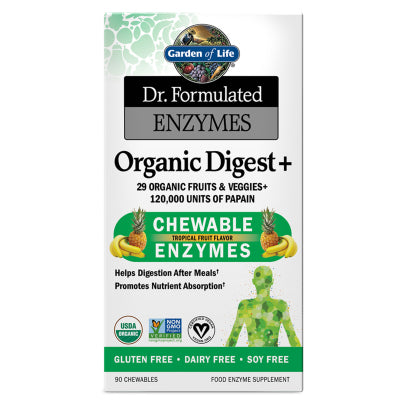 Dr. Formulated ENZYMES Organic Digest+ 90 Chewables