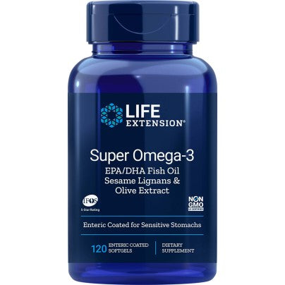 Super Omega-3 EPA/DHA w Sesame Lignans & Olive Ext EC 120 Softgels
