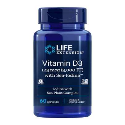 Vitamin D3 with Sea-Iodine 5000 60 capsules