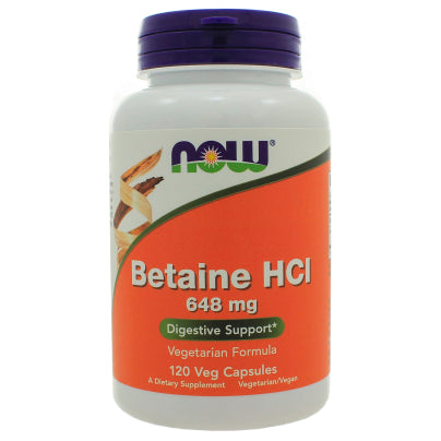 Betaine HCl 648mg 120 capsules