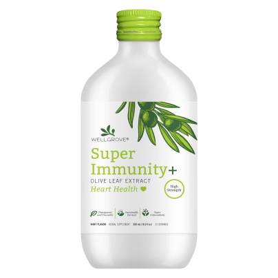 WellGrove Super Immunity Olive Leaf Extract+Heart - Mint 500 Milliliters