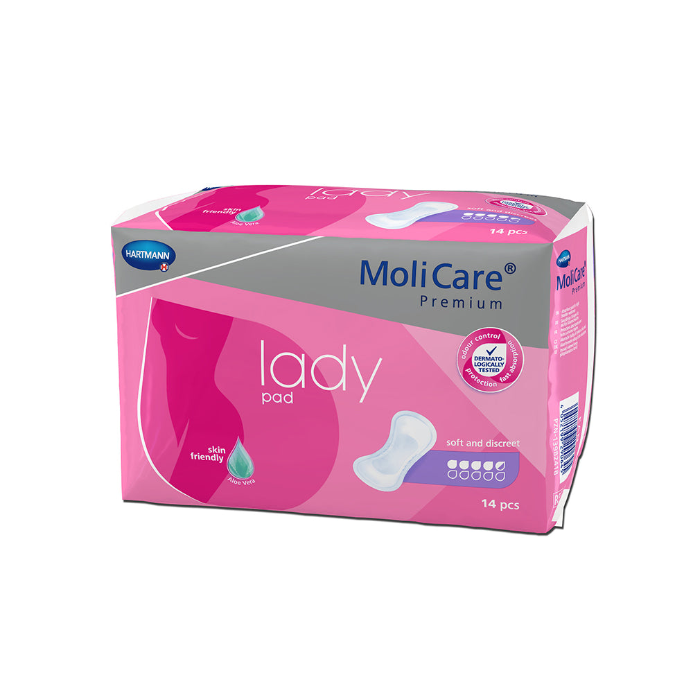 Molimed Premium Mini Absorbent Bladder Control Pads 10.5'' X 4.5'' 14/Bag 1 PK
