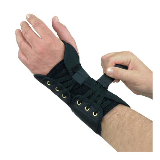 Powerwrap Right Wrist Brace With Quick Pull Strap;Black 1 EA