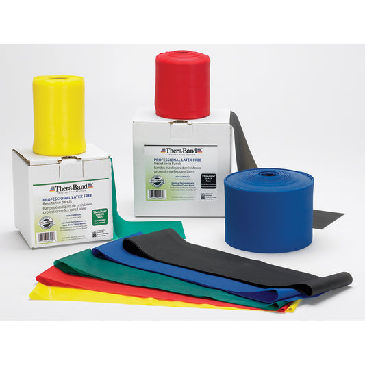 Thera-Band Latex-Free Professional Resistance Band Red Medium Resistance 50 Yard Roll 1 RL
