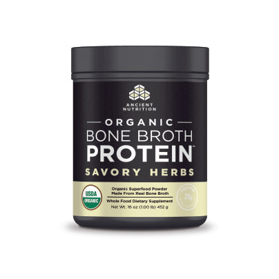 Organic Bone Broth Protein - Savory Herbs 452 Grams
