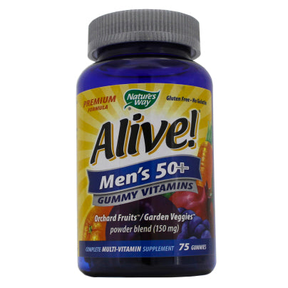 Alive Mens 50+ Premium Gummy Multi-Vitamin 75 Gummies