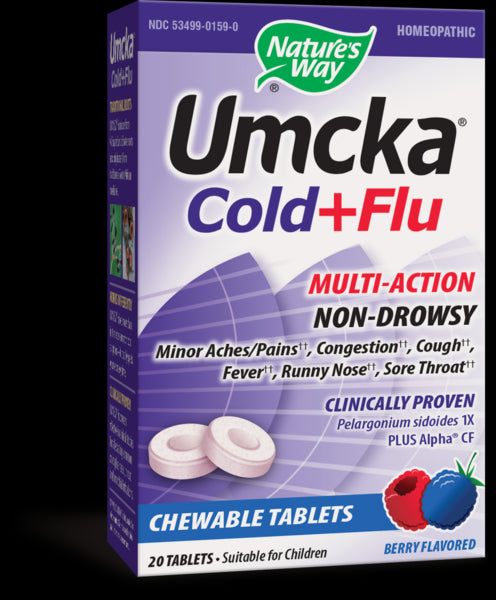 Umcka® Cold+Flu Berry Chewable 20 Chewables