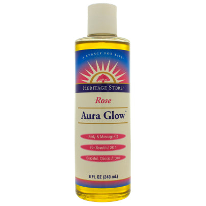Aura Glow Rose/Massage Formula 8 Ounces