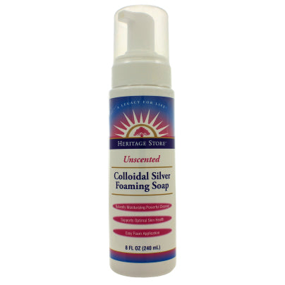 Colloidal Silver Foaming Soap (Fragrance Free) 8 Ounces