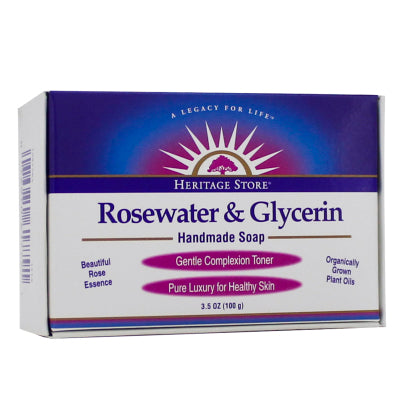 Rosewater & Glycerin Soap Rose 3.5 Ounces