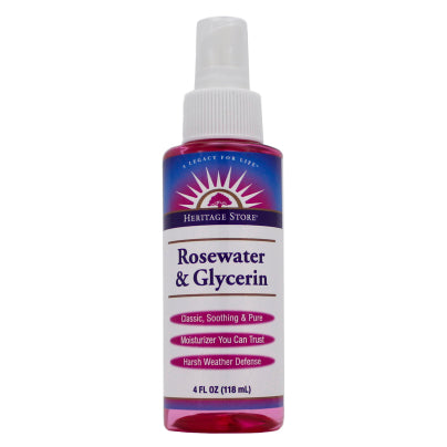 Rosewater & Glycerin w/atomizer spray 4 Ounces