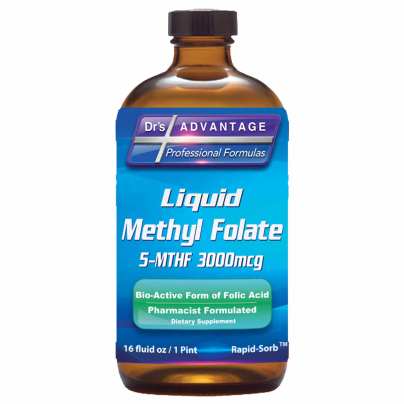 Liquid Methyl-Folate (MTHF) + Methylcobalamin 16 Ounces