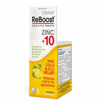 ReBoost Zinc +10 Cold & Flu Lemon 60 tablets