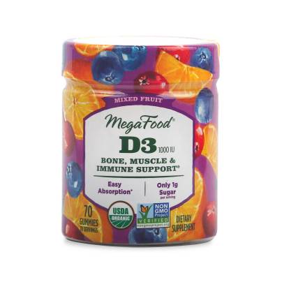 D3 Wellness 1000 IU Gummies, Mixed Fruit 70 Gummies