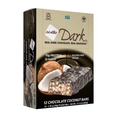 NuGo Dark - Chocolate Coconut (Caddy of 12 Bars) 1 bar