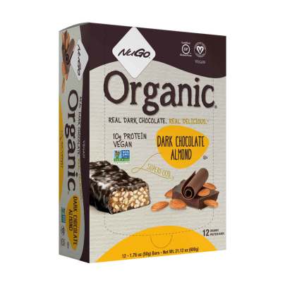 NuGO Organic - Dark Chocolate Almond 12 bars