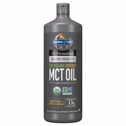Dr. Formulated Brain Health 100% Organic Coconut MCT Oil 32 Ounces