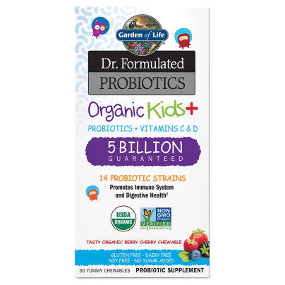 Dr. Formulated PROBIOTICS Organic Kids+ 30 Chewables