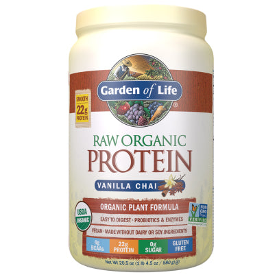 Raw Organic Protein Powder Vanilla Spiced Chai 580 Grams