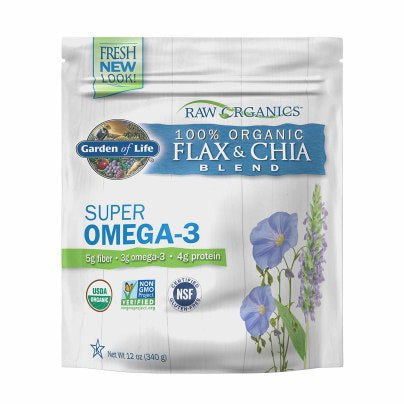 Raw Organics Flax and Chia Blend 340 Grams