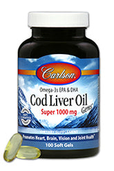 Cod Liver Oil Gems™, Super 1,000 mg 250 Softgels