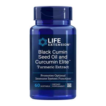 Black Cumin Seed Oil and Curcumin Elite™ Turmeric Extract 60 Softgels