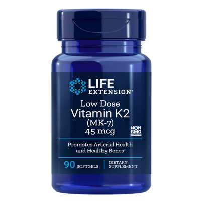 Low-Dose Vitamin K2 Menaquinone-7 (MK-7) 90 Softgels