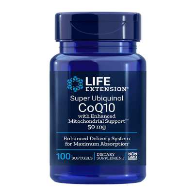 Super Ubiquinol CoQ10 w/Enhanced Mitochondrial 50mg 100 Softgels