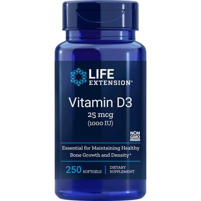 Vitamin D3 1,000IU 250 Softgels