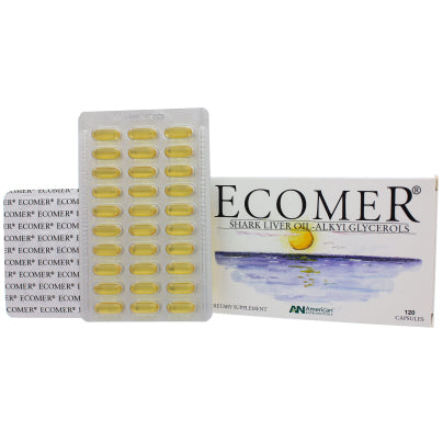 Ecomer/Shark Liver Oil-Alkylglycerols 120 capsules