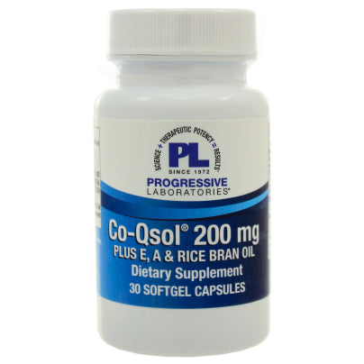 CoQsol 200mg Plus E, A and Rice Bran Oil 30 Softgels