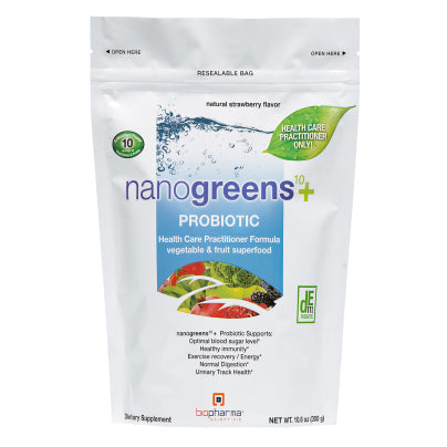 NanoGreens+ Probiotic - Strawberry 300 Grams