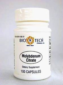 Molybdenum Citrate 30mcg 100 capsules