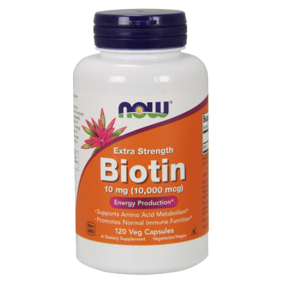 Biotin 10mg (10,000mcg) 120 capsules
