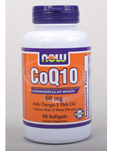 CoQ10 60mg w/Omega 3 Fish Oil 60 Softgels
