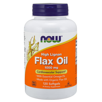 Flax Oil 1000mg High Lignan 120 Softgels