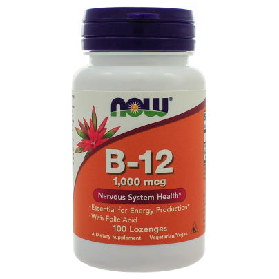 Vitamin B-12 (1000mcg) w/Folic Acid Chewable 100 lozenges
