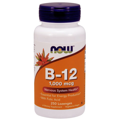 Vitamin B-12 (1000mcg) w/Folic Acid Chewable 250 lozenges