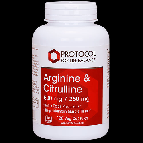 Arginine 500mg & Citrulline 250mg 120 capsules