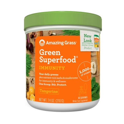 Tangerine Immunity Green SuperFood 7.4 Ounces