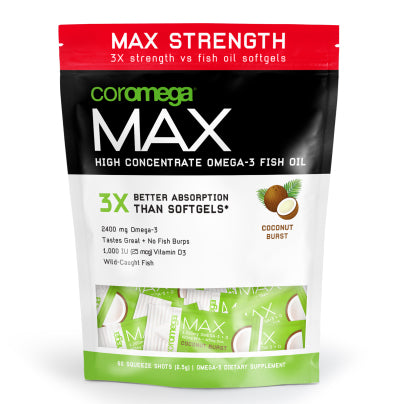 Coromega MAX Coconut Bliss 60 Shots