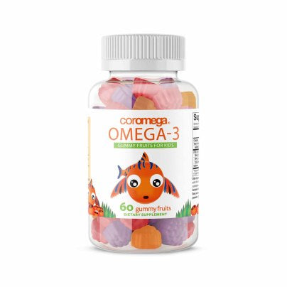 Coromega Omega-3 Gummy Fruits for Kids 60 gummies