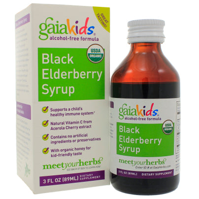 Kids Black Elderberry Syrup 3 Ounces