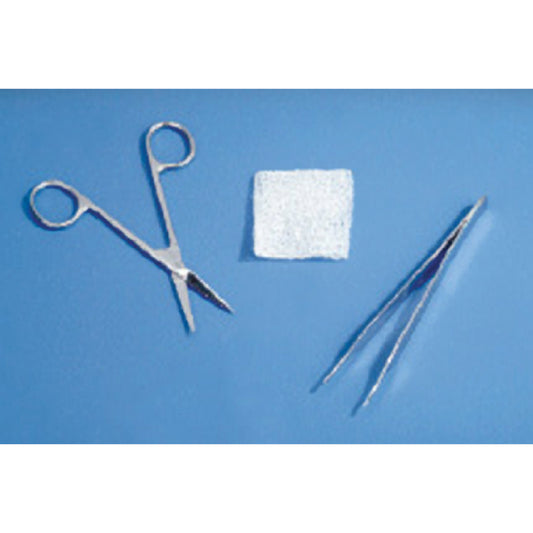 Suture Removal Kit With Adson Forceps Scissors 2x2 Gauze Alcohol Prep Pad 1 KT