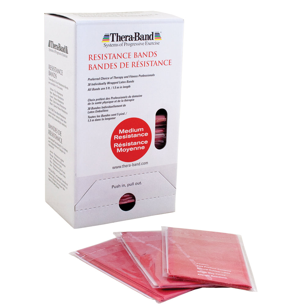 Thera-Band Dispenser Pack Red Medium 30/Box 1 BX