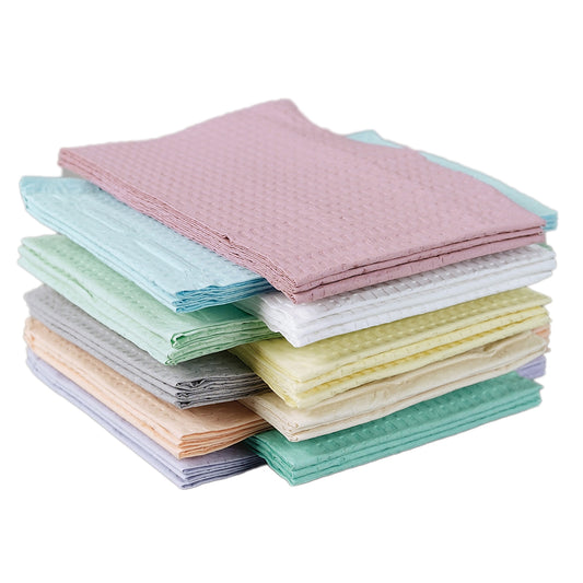 3-Ply Tissue Waffle-Embossed Towels Blue 500/Case 1 BX